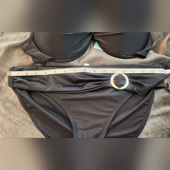 NEW WITH TAGS 2 PIECE BLACK BATHING SUIT SIZE 12 SEE PICS FOR MEASUREMENTS - Picture 6 of 16